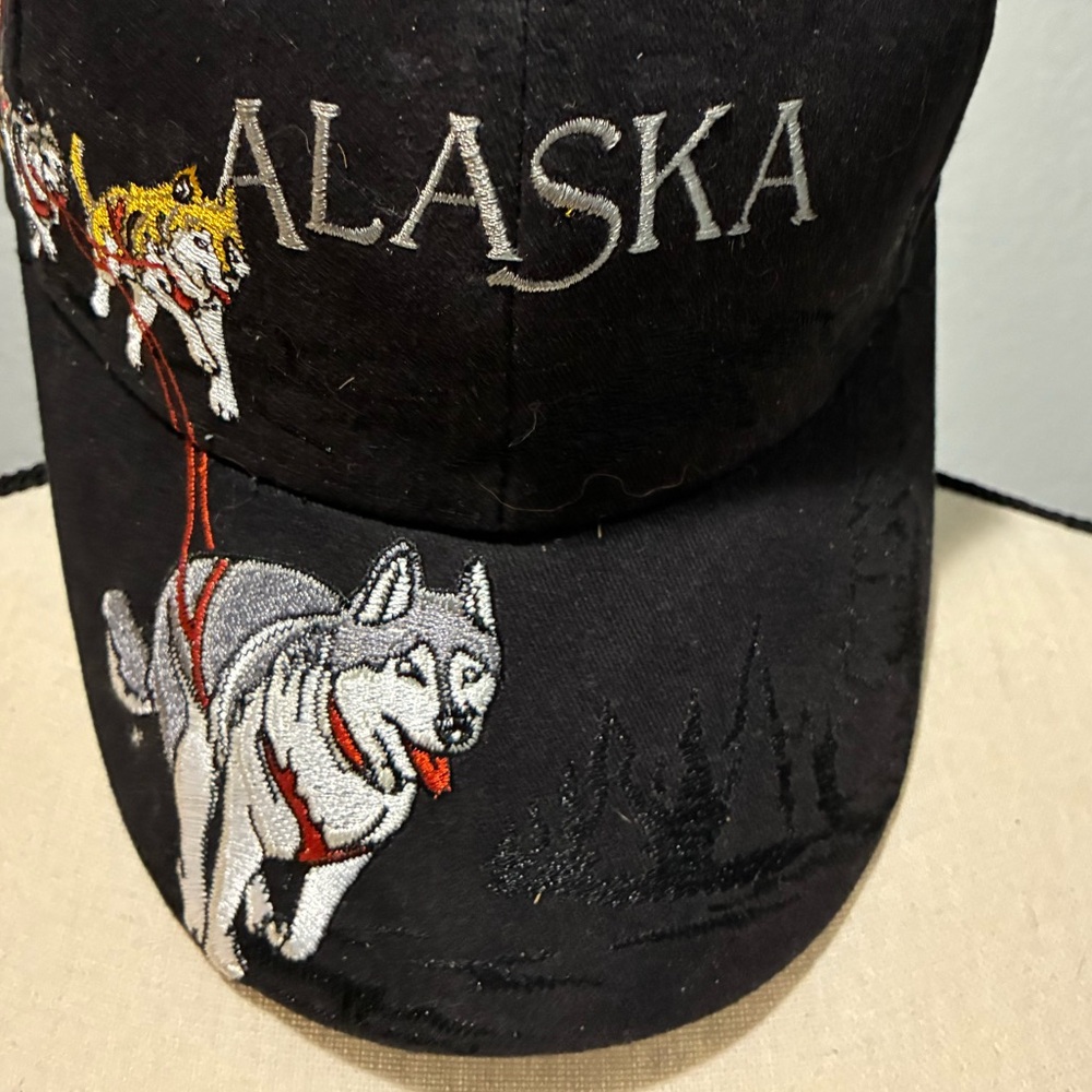 Alaska Black Embroidered Hat OSFM